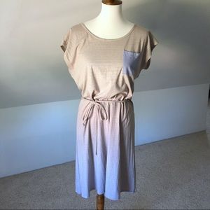 Comfy Breezy Lavender/Tan Summer Dress